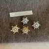 Pendientes de Copo de Nieve de Circonita para Mujer Diseño Nicho Elegantes Accesibles Lujo Moda Tendencia Retro Ropa de Trabajo Pendientes Versátiles Pendientes