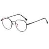 2023 nuevo armazón de metal liso con luz anti-azul se puede equipar con miopía gafas artísticas retro fábrica al por mayor hc