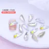 Asas com Fundo Pontiagudo, Diamantes para Manicure Brilhantes, Diamantes de Formato Especial, Joias de Diamante de Cristal de Vidro Colorido, Acessórios para Unhas, Atacado Transfronteiriço