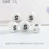 Amazon Xiyin Venda Quente 6x 10mm Contas Cerâmicas com Alfabeto Material para Fazer Pulseira DIY Infantil Conjunto de Contas