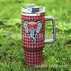 Nueva Botella de Agua Elegante de Acero Inoxidable 304 con Diseño de Tigre, Vaso Térmico con Asa, Vaso para Coche de 40 oz
