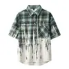 Nuevo Producto de Verano 2026: Camisa de Manga Corta con Cuello Cubano para Hombre en Seda Helada de Secado Rápido Transpirable Mezcla de Lino