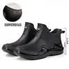 Botas de Lluvia de Moda Transfronterizas para Hombre, Suela Gruesa, Cómodas, Versátiles Zapatos de Agua, Estilo Pareja, Trabajo Diario Antideslizantes Zapatos de Goma para Cocina