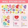 Pegatinas de Pared Románticas para el Día de San Valentín Transfronterizas, Decoraciones de Pared para Propuestas Festivas y Bodas con Temática de Amor, Pegatinas para Ventanas, Autoadhesivas de PVC