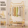 Perchero de Pie para Dormitorio, Móvil con Ruedas, Secador de Ropa de Lujo para Interiores, Perchero Sencillo para Abrigos y Sombreros
