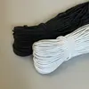 Atacado Spot 1,0-10,0mm Material de Cordão para Etiqueta Durável Multi-Fios Seda de Látex Preto Faixa Elástica Redonda