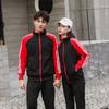 Suéter com gola forrada de lã para outono e inverno, roupa de casal, estudante, 503, manga raglan contrastante, roupa de beisebol, camisa publicitária