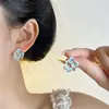 Versátiles Aretes de Tachuela Gardenia Plateados 2025 Nuevos con un Diseño Floral de Personalidad de Goteo de Aceite de Alta Gama, Aretes Estilo Bosque para Mujer