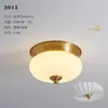 Nueva luz de balcón de estilo chino totalmente de cobre, luz para pasillo y recibidor, lámpara de techo pequeña minimalista nórdica para dormitorio, luz para pasillo de entrada