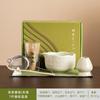 Venta Caliente Transfronteriza Set de Herramientas para Matcha Color Rosa Flor de Cerezo Juego de Siete Piezas con 100 Batidores de Té, Cuchara para Té y Tazón de Matcha con Pico de Águila