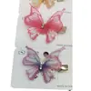 Novo Estilo Infantil Estilo Fada Estilo Antigo Grampo de Cabelo de Rede Borboleta com Lantejoulas Grampo Lateral para Franja de Meninas Pequenas Acessório de Cabelo