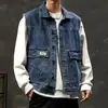 Chaqueta chaleco de mezclilla de marca moderna para hombre, nuevo estilo primavera y otoño, moderna y versátil, chaqueta de trabajo sin mangas de corte holgado para hombre