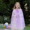 2026 Nuevo Conjunto de Cumpleaños de Princesa Arcoíris con Capa de Escamas de Pez de Malla para Niños Ropa al por Mayor