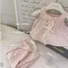 Conjunto de Calça Pantalona de Verão para Meninas, Novo Conjunto Elegante de Colete Sem Mangas e Calça de Duas Peças para Bebês, Roupa de Verão para Bebês