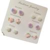 Pendientes de Flores Nicho Simples Aguja de Plata Rosa para Mujer 2024 Nuevos Pendientes Dulces Frescos para Niña Traje Pendientes