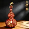 Ornamentos de Cabaça de Latão de Oficial Celestial Bênção Feng Shui Proteção Residencial Decoração de Cabalça de Cobre Design de Garrafa Cem Bênçãos Cabalça de Cobre