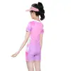 Traje de baño para niña de una pieza 2024 nuevo traje de baño rosa para niña secado rápido traje de baño para aguas termales al por mayor