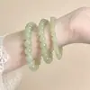 Pulsera de Imitación de Jade Hetian Transparente como el Hielo con un Toque Sencillo y de Alta Gama, Pulsera de Bolas Redondas en Varios Tamaños, Regalo Versátil para Mujeres, Al por Mayor