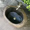 Piscina para Fregar con Piedra Patio Retro Lavabo para Fregar Piedra Natural Arte Lavabo para Fregar Hogar Jardín Lavabo Exterior Venta al por Mayor