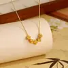 Collar de Aleación de Cobre Cinco Flores Collar de Cinco Bendiciones Nuevo Moda para Mujer Viaje Diario Lujo Ligero Versátil Nicho Gama Alta