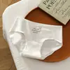 Ropa Interior de Algodón Puro Dulce y Fresca para Niñas 10A Algodón Antibacteriano en la Entrepierna Sin Costuras Alta Elasticidad Cubre Cadera Nuevas Bragas de Cintura Media para Mujer