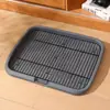 Inodoro extra grande para perros pequeños, medianos y grandes, diseño de panel plano con valla alta para evitar salpicaduras, viene con un soporte, venta al por mayor desde el fabricante