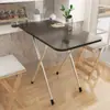 Mesa Plegable, Mesa Cuadrada, Simple y Portátil, Mesa para Puesto Exterior, Mesa de Comedor, Mesa de Comedor Simple, Mesa de Comedor Rectangular para el Hogar, Tamaño Pequeño