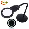 Lupa de Mesa com Dez Luzes LED para Reparo com Tubos Flexíveis para Uso Ajustável nas Indústrias de Reparo de Relógios, Celulares e Placas de Circuito