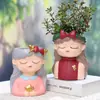 Produtos Novos Transfronteiriços Menina de Natal Decoração de Mesa para Casa Vaso Recipiente Jardim Varanda Vasos de Flores Pronta Entrega Atacado