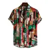Elegante camisa estampada floral para mediana edad y personas mayores, top de manga corta para verano