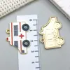 Dia da Enfermagem Gotejamento de Óleo Transfronteiriço Ambulância Caixa de Remédios Estojo Doutor Joias DIY Acessórios Chaveiro Pingente de Colar