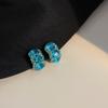 Aretes Exquisitos y Pequeños con Incrustaciones de Diamantes para Mujer Dulces Elegantes Estilo Coreano Modernos Simples Combinan con Todo Diario Para Ir al Trabajo Aretes de Alta Gama