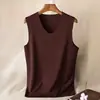 Chaleco Térmico Cálido de Invierno para Hombre sin Costuras Cuello Redondo sin Mangas Ajuste Delgado Capa Base Engrosada Ropa Interior de Forro Polar Térmico