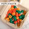 Cuentas Grandes de Acrílico para Ábaco con Agujeros Rectos para Colgantes de Teléfono, Accesorios de Joyería, Ensartado Manual DIY, Cuentas de Color Sólido con Agujero Grande