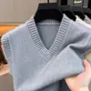 Suéter de lana para personal de hotel, ropa de trabajo para cajero, chaleco de punto de lana de otoño e invierno para hombres y mujeres, chaleco de cuello en V