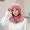 Corea del Sur gorro bufanda un adulto más terciopelo acolchado cálido otoño e invierno lana tejido gorro una generación de pelo