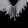 Joyería popular de AliExpress exagerada borla gota de agua cadena para el pecho europea y americana diamante completo sexy cadena corporal cadena corporal