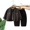 Chicos Otoño Fresco 2026 Nueva Chaqueta de Cuero Estilo Coreano para Niños Chaqueta de Cuero de Moda para Bebés Niños Abrigo
