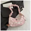 Casual Sencillo Flor Dulce Bolso de Axila 2025 Verano Nueva Moda Bolso de Hombro Estilo Coreano Moderno Bolso de Mano