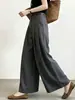 Pantalones de pierna ancha de alta gama, estilo europeo moderno, para principios de otoño de 2026, con un diseño fluido, de nicho, cintura alta, corte para figura de pera, efecto adelgazante y estilo casual
