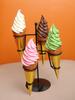Modelo de sorvete, cone de sorvete falso, enfeites de cone de ovo, decoração de sorvete, adereços para fotos