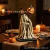 Estatueta de Fantasma Vintage IluminadaBengala de Abóbora LuminosaOrnamento de Fantasma Retrô