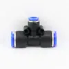Conexão de Tubo Três Vias de Engate Rápido de Alta Pressão 12-8-12, Cabeça de Pulverização Atomizadora Universal para Irrigação, Coleção de Acessórios de Conector Três Vias 12mm