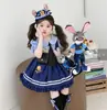 Vestido Lolita de Princesa Judy Conejo Oficial de Policía Nuevo Otoño 2025 Vestido de Cumpleaños Infantil Falda de Actuación para Niñas