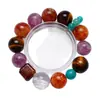 [Dai Si Tuxue] Pulsera de Amazonita Natural y Cristal Blanco para Mujer, la Más Fácil de Combinar, Pulsera de Esmeralda Rosa y Ojo de Tigre, Venta al por Mayor