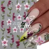 2026 Nuevos Pegatinas para Uñas Repujadas Transfronterizas Estilo Fresco de Primavera Flor de Cinco Pétalos Tridimensional Pegatinas Adhesivas para Uñas 5D