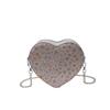 2025 Verano Nuevo Bolso Floral Pequeño Cadena en Forma de Corazón Hombro Cruzado Bolso de Mujer Moderno Rejuvenecedor Trendy Combinable