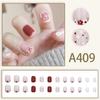 Usando Unha Unha Mistura Unhas Francesas ins Aurora Removível Fake Nail Bow Frosted Ice Clear
