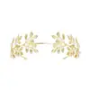 Diadema de Hojas Nupciales Europea y Americana Tocado de Hojas Doradas Barroco Pulsera Pendientes Anillo de Brazo Colgantes de Oreja Boda