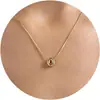 Colar Feminino com Letras Bolha Caixa de Iniciais Corrente para Clavícula Ouro Nome Colar Personalizado com Iniciais